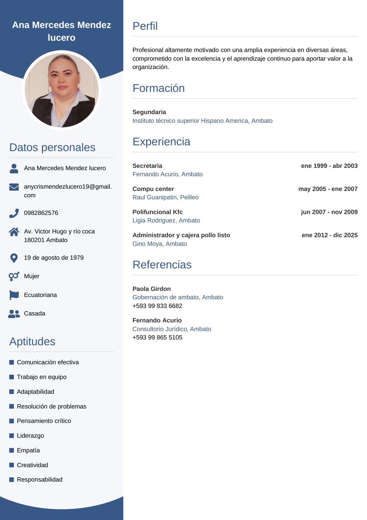 Ana Mercedes Méndez Lucero